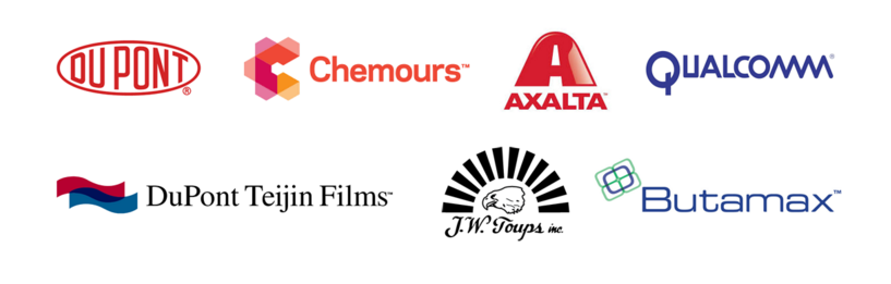 Clients who trust us: DuPont, Chemours, Axalta, Qualcomm, DuPont Teijin Films, J.W. Toups Inc., Butamax.
